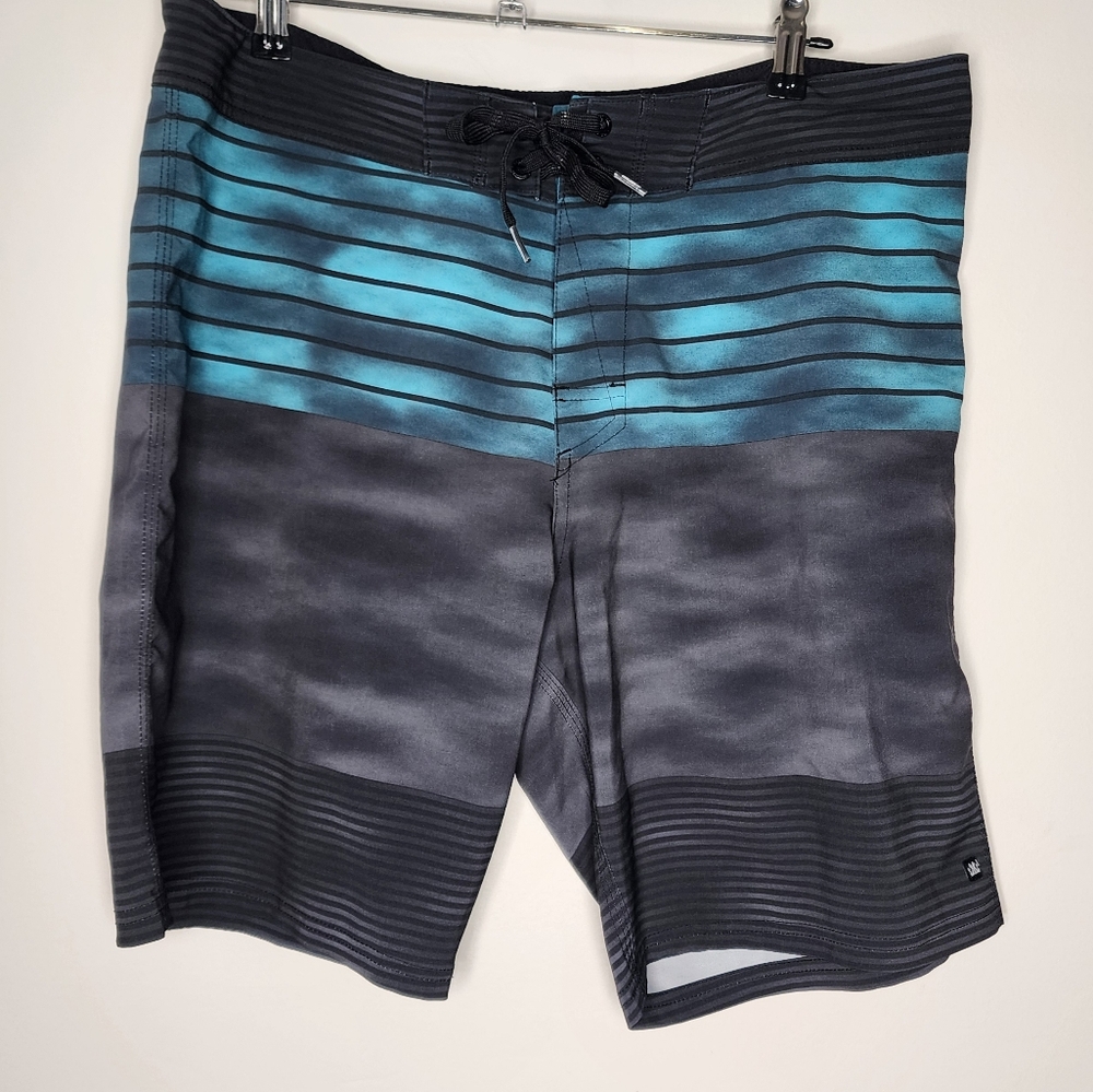Micros Ares Tie Dye 4 Way Stretch Boardshorts with‎ Comfort Fly for Men 34